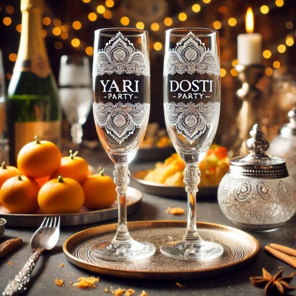 Yari Dosti drink party Personalized deep engraved your Champagne Glass name, logo, photo, company logo, monogram deep engraving your Champagne glass drink party