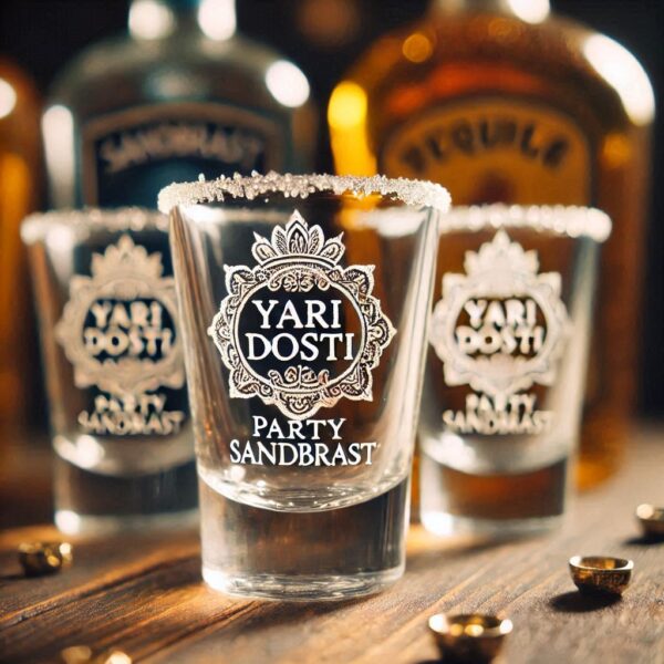 Yari Dosti drink party Personalized deep engraved your Tequila Shot Glass name, logo, photo, company logo, monogram deep engraving your Tequila Shot glass drink party