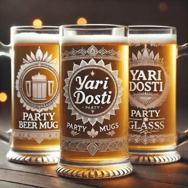 Yari Dosti drink party Personalized deep engraved your beer Glass name, logo, photo, company logo, monogram deep engraving your beer glass drink party