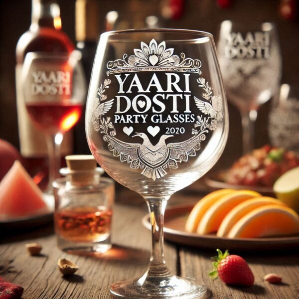 Yari Dosti drink party Personalized deep engraved your wine Glass name, logo, photo, company logo, monogram deep engraving your wine glass drink party