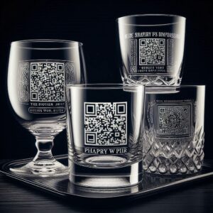 Personalized Deep Engraved Whiskey Glass with QR Code Engraving