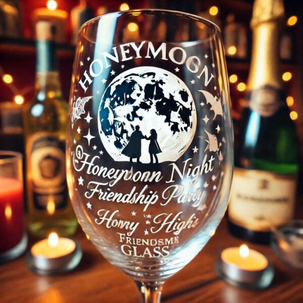 Personalized your Honeymoon night wine glasses deep engraving celebrate Honeymoon night occasion your wine glasses deep engraving name, logo, monogram, love symbol deep engraving