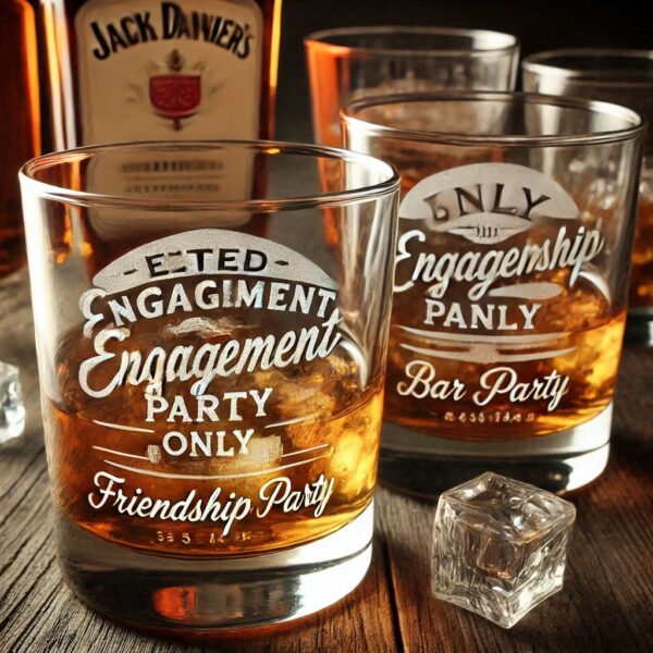 Celebrate love and commitment with our Engagement Party Deep Engraved Whiskey Glass. This exquisite glass is designed to be the perfect memento for your special occasion, combining elegance and personalization to create a timeless keepsake.