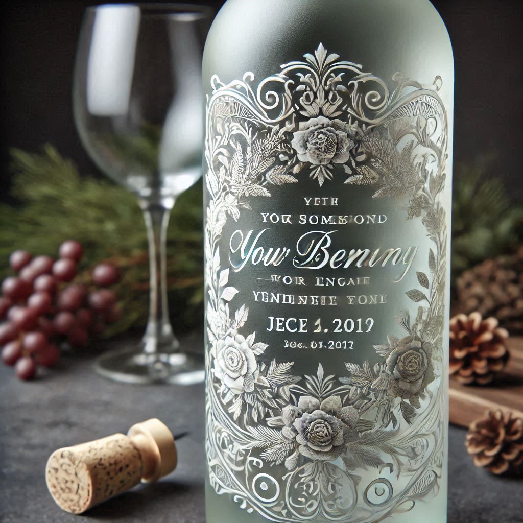 deep engraved wine bottles