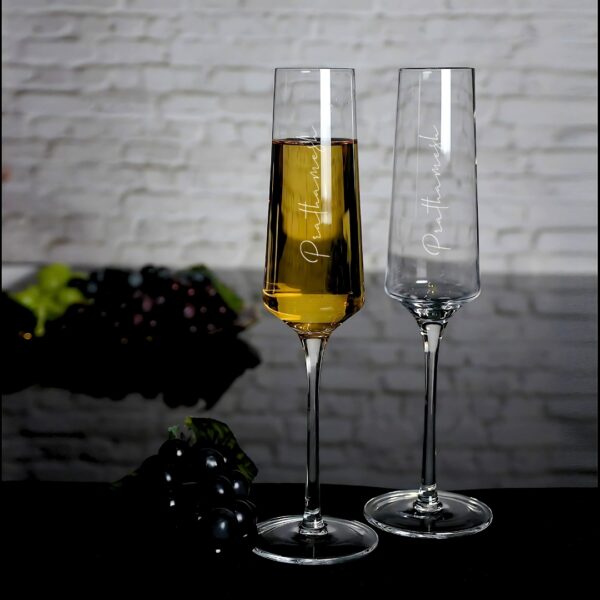 Personalized Deep Engraved Signature Champagne Glass – Your Signature, Your Celebration