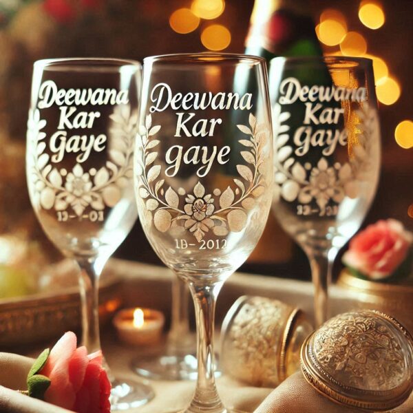 Personalized Champagne Glass – A Touch of Elegance for a "Devdas" Story Gift