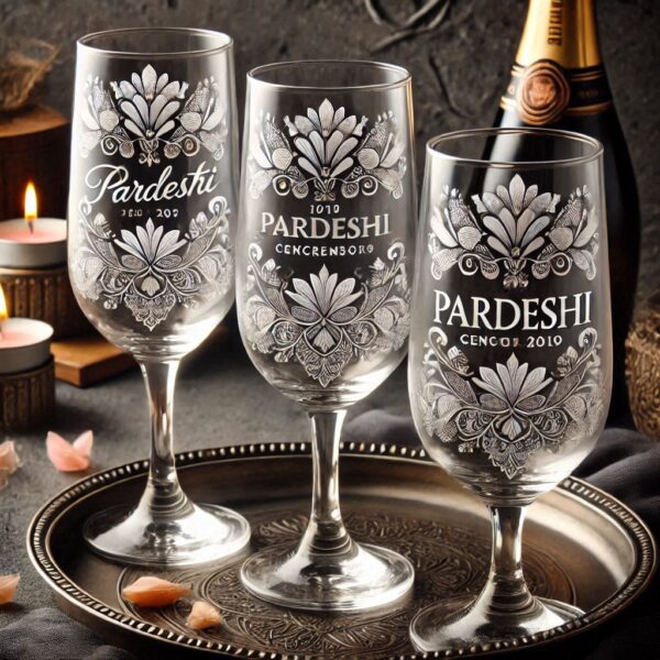 Personalized Champagne Glass – A Touch of Elegance for a "Devdas" Story Gift