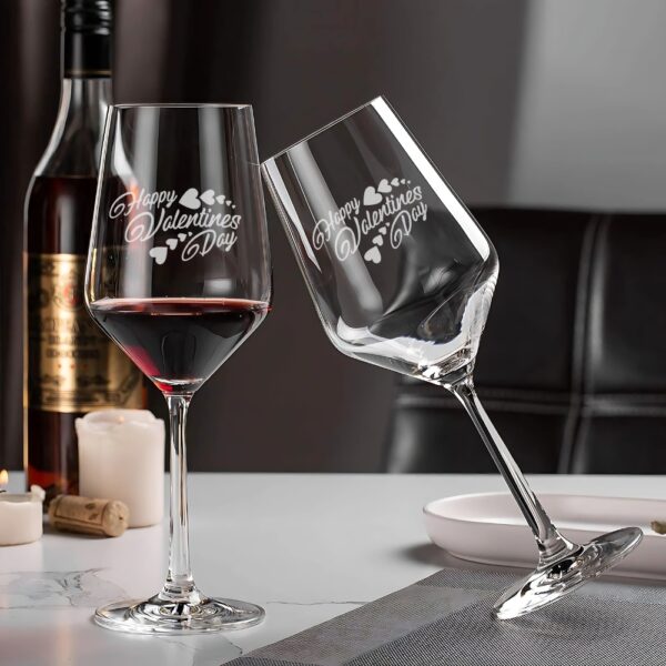 Valentine’s Day Special Personalized Wine Glass – A Heartfelt Gift for Your Special One