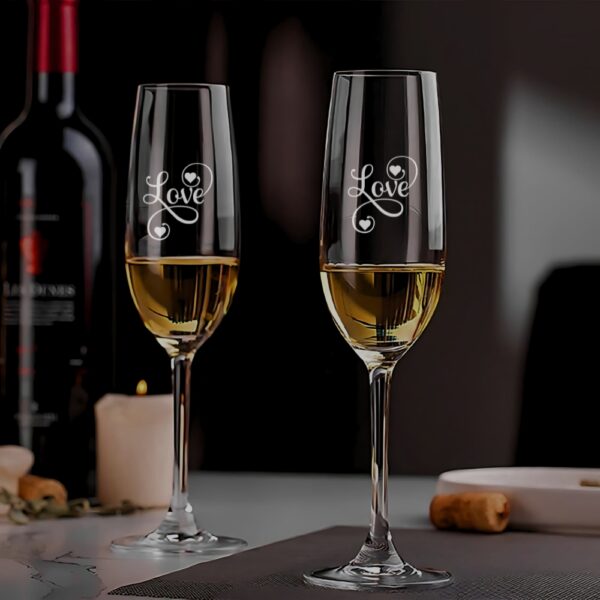 Valentine’s Day Special Personalized Champagne Glass – A Romantic Gift for Your Special One