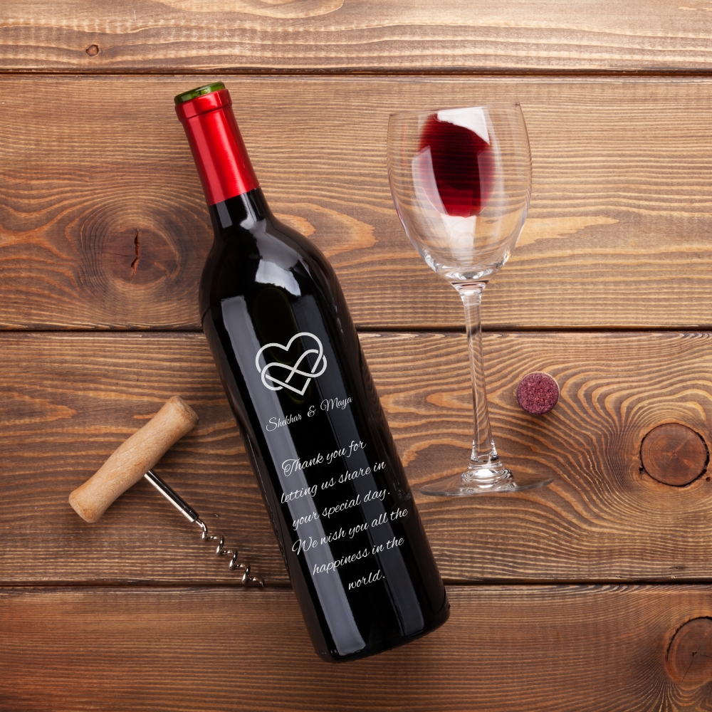 Make every occasion memorable with a custom deep-engraved wine bottle featuring your personalized name, logo, photo, monogram, or symbol. Whether it's a birthday, anniversary, wedding, corporate event, or special celebration, our precision engraving ensures a stunning and