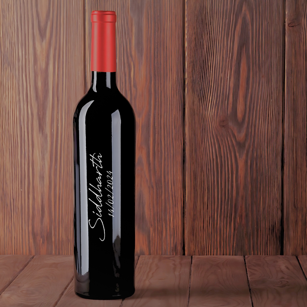 Make every occasion memorable with a custom deep-engraved wine bottle featuring your personalized name, logo, photo, monogram, or symbol. Whether it's a birthday, anniversary, wedding, corporate event, or special celebration, our precision engraving ensures a stunning and