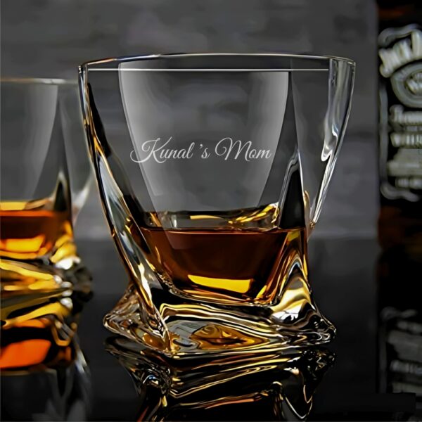 Personalized Whiskey Glass with Custom Engraving, Mother's Day Gift, Crystal Tumbler