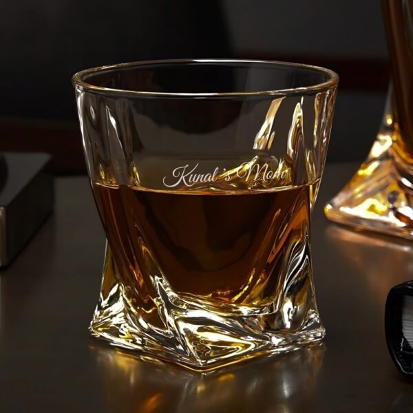 Personalized Whiskey Glass with Custom Engraving, Mother's Day Gift, Crystal Tumbler