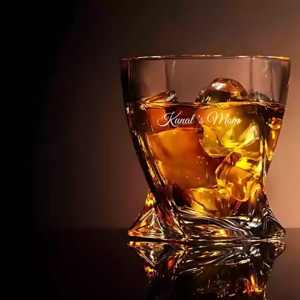 Personalized Whiskey Glass with Custom Engraving, Mother's Day Gift, Crystal Tumbler