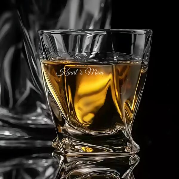Personalized Whiskey Glass with Custom Engraving, Mother's Day Gift, Crystal Tumbler