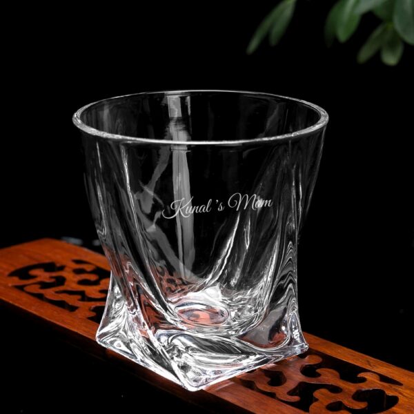 Personalized Whiskey Glass with Custom Engraving, Mother's Day Gift, Crystal Tumbler