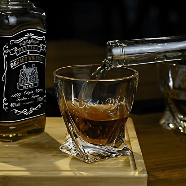 Personalized Whiskey Glass with Custom Engraving, Mother's Day Gift, Crystal Tumbler