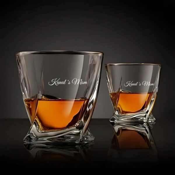 Personalized Whiskey Glass with Custom Engraving, Mother's Day Gift, Crystal Tumbler