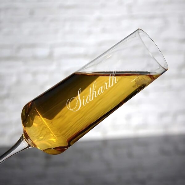 Best2U-Personalized Champagne Flutes, Deep Engraved Crystal Glass, Wedding Celebration Set of 2 - Image 9