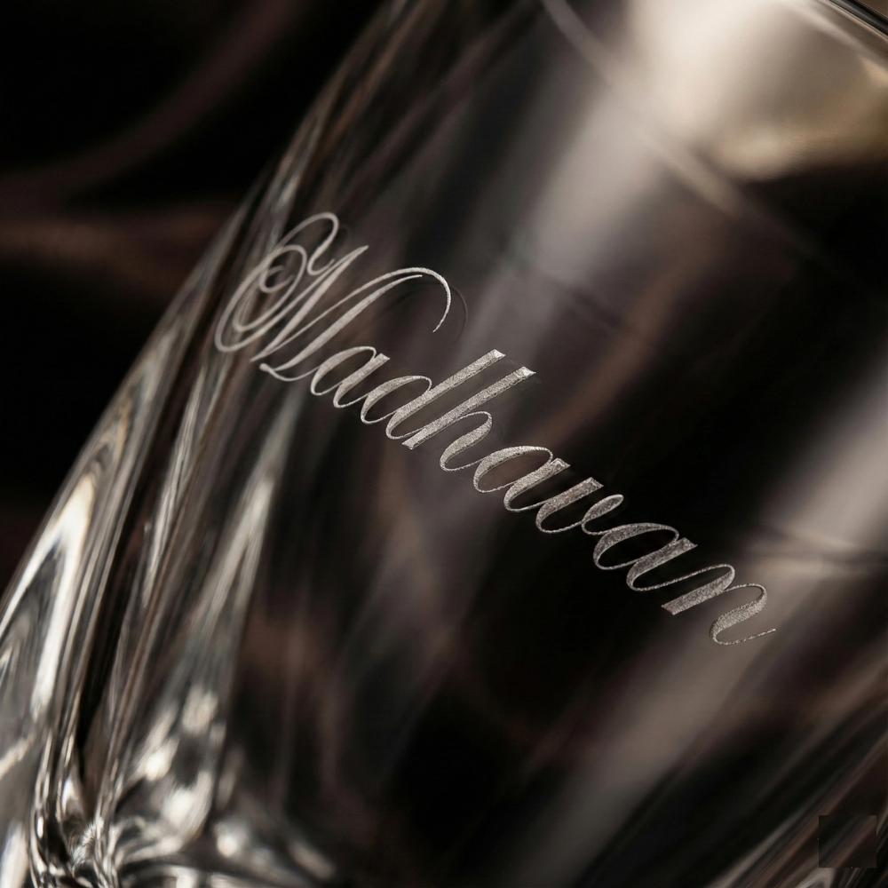 Personalized Engraved Whiskey Glass – Custom Name Deep Etched Crystal Scotch & Bourbon Glass | Luxury Gift for Dad, Husband, Boss, Friend | Birthday, Anniversary, Corporate Gifting