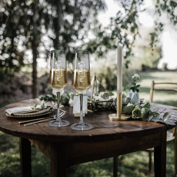 Best2U Personalized Mother's Day Champagne Flute, 250ml, Deep Engraved Name Glass, Wedding Party Gift