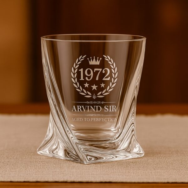 personalized whiskey rocks glass 310ml with engraved monogram initial, custom bourbon tumbler gift for men, dad, husband, boyfriend – premium engraved whiskey glass for special occasions.