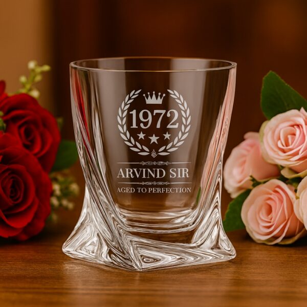 personalized whiskey rocks glass 310ml with engraved monogram initial, custom bourbon tumbler gift for men, dad, husband, boyfriend – premium engraved whiskey glass for special occasions.