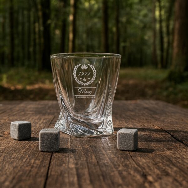 personalized whiskey rocks glass 310ml with engraved monogram initial, custom bourbon tumbler gift for men, dad, husband, boyfriend – premium engraved whiskey glass for special occasions.
