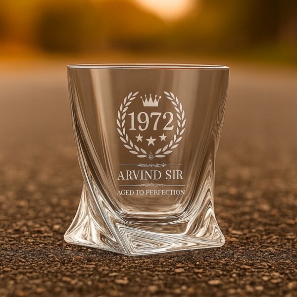 personalized whiskey rocks glass 310ml with engraved monogram initial, custom bourbon tumbler gift for men, dad, husband, boyfriend – premium engraved whiskey glass for special occasions.