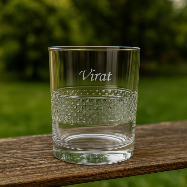 Best2U Personalized Engraved Crystal Whiskey Glass – Elegant 300ml Old Fashioned Tumbler for Bourbon, Scotch & Cocktails 1 pcs - Image 3