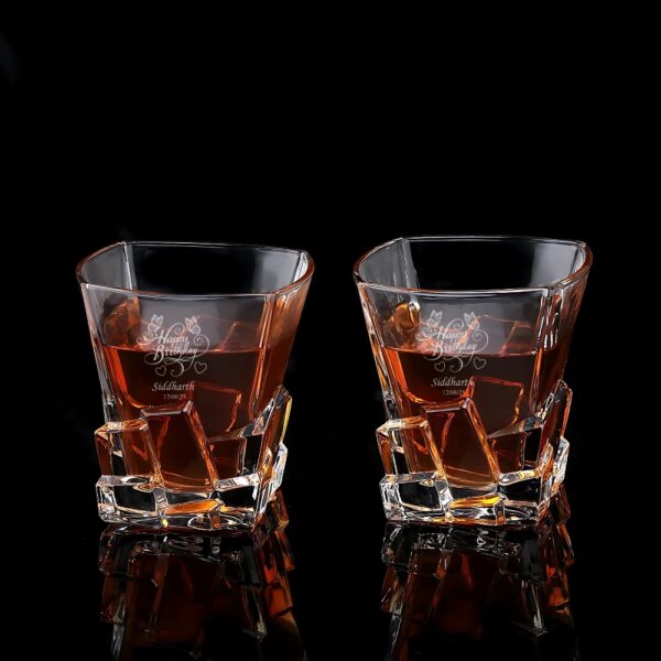 Custom Engraved Birthday Whiskey Glass – Personalized Tumbler with Name & Date – Unique Gift for Him