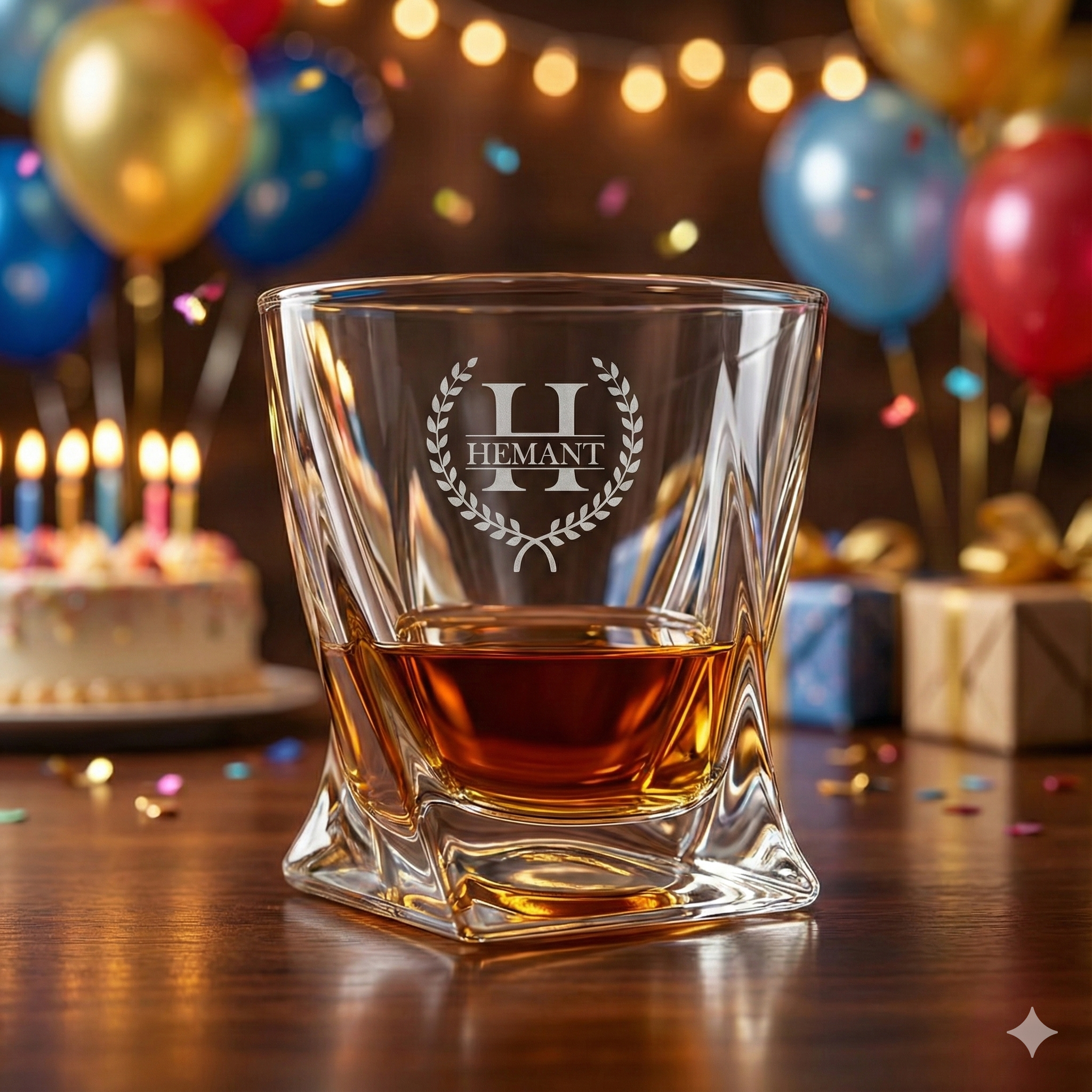 Personalized Whiskey Glass – Custom Engraved Scotch or Bourbon Glass Gift for Men Deep Etched Barware for Dad, Husband, Groomsman