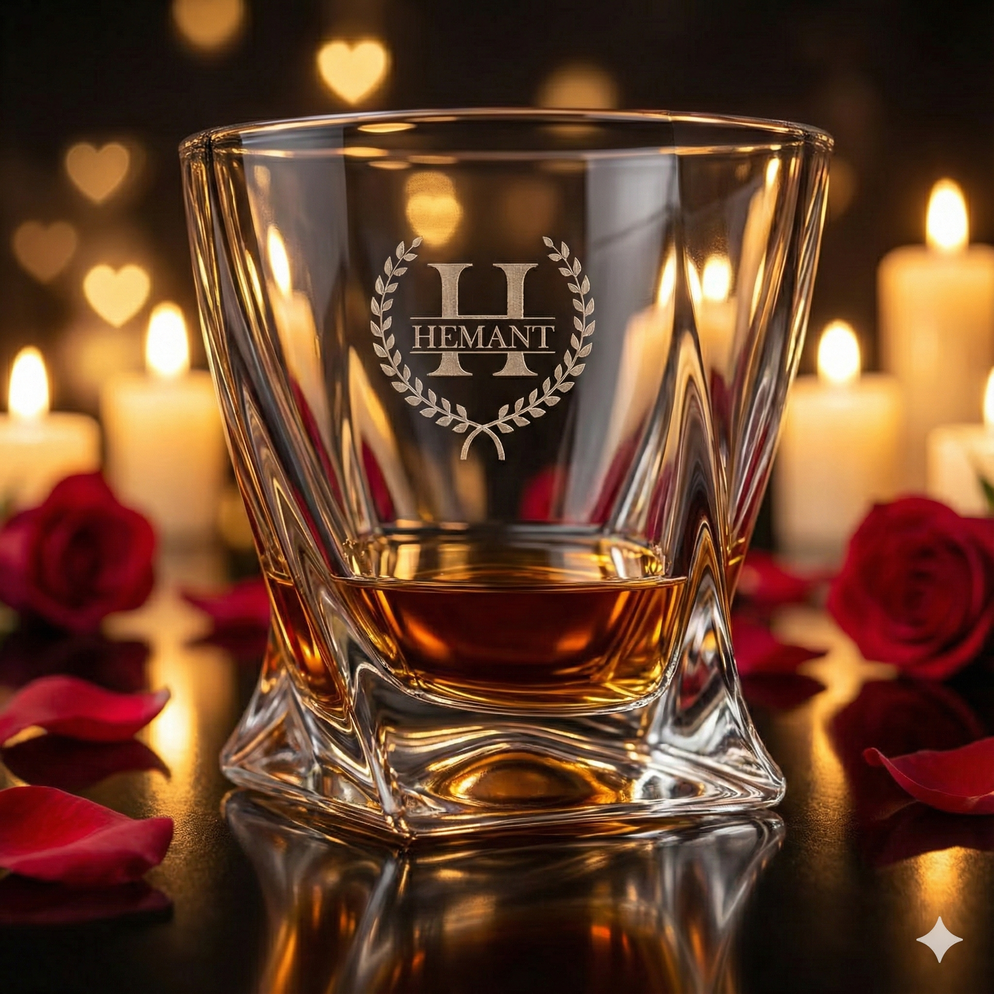 Personalized Whiskey Glass – Custom Engraved Scotch or Bourbon Glass Gift for Men Deep Etched Barware for Dad, Husband, Groomsman