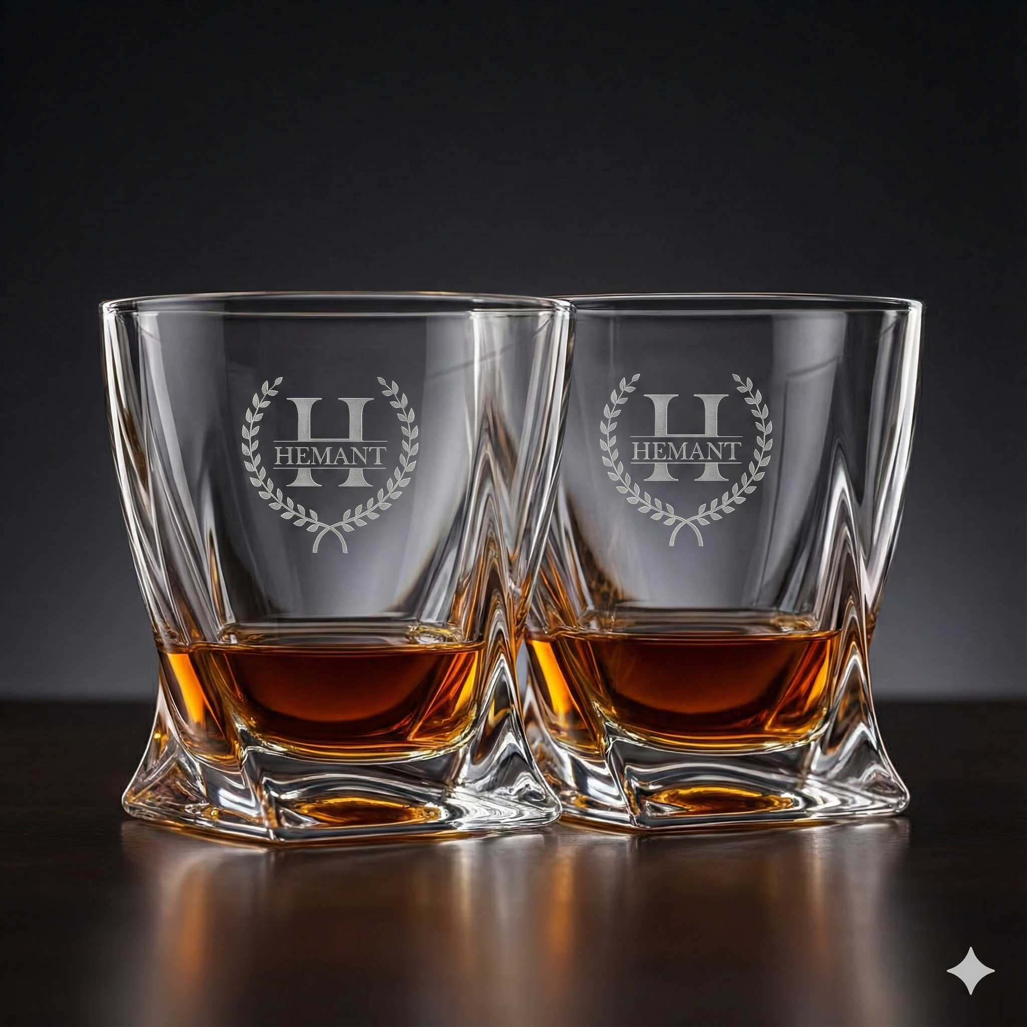 Personalized Whiskey Glass – Custom Engraved Scotch or Bourbon Glass Gift for Men Deep Etched Barware for Dad, Husband, Groomsman