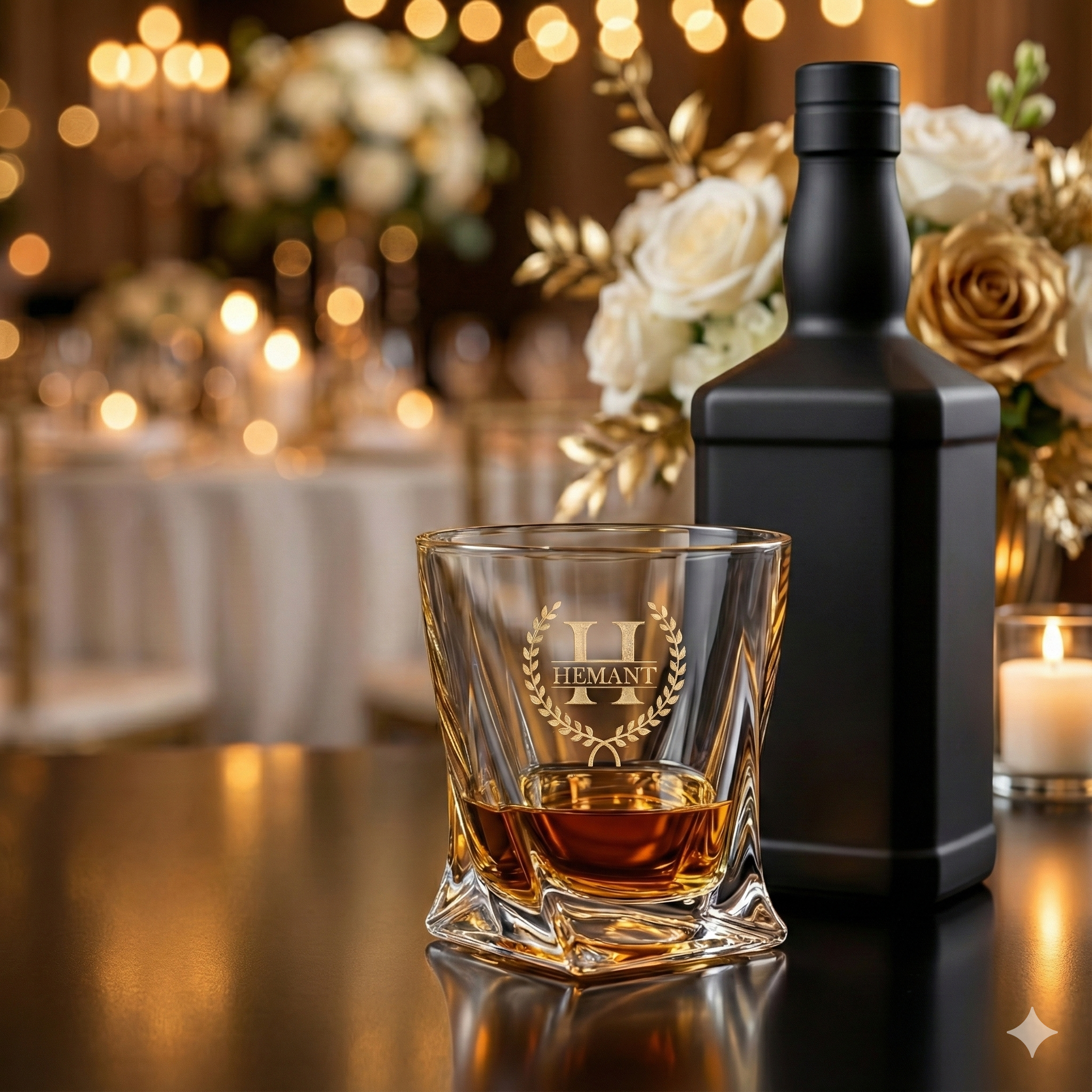 Personalized Whiskey Glass – Custom Engraved Scotch or Bourbon Glass Gift for Men Deep Etched Barware for Dad, Husband, Groomsman